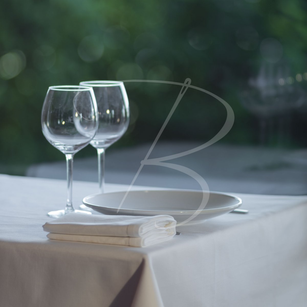 Serviette de table lin POUILLY - Blanc - 200g/m²