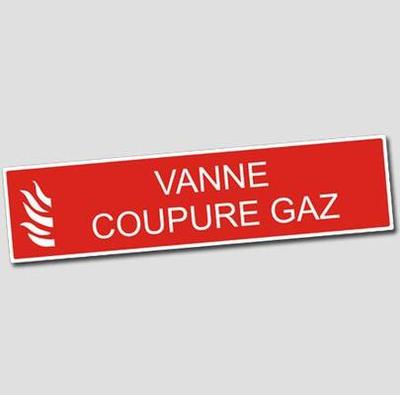 Signalétique Incendie - Panneau Vanne Coupure Gaz 