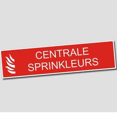 Signalétique Incendie - Plaque Centrale Sprinkleurs 