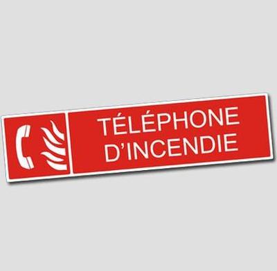 Signalétique Incendie - Plaque Téléphone d'incendie 