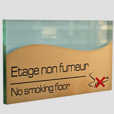 Signalétique Luxe à coller - Etage non fumeur 