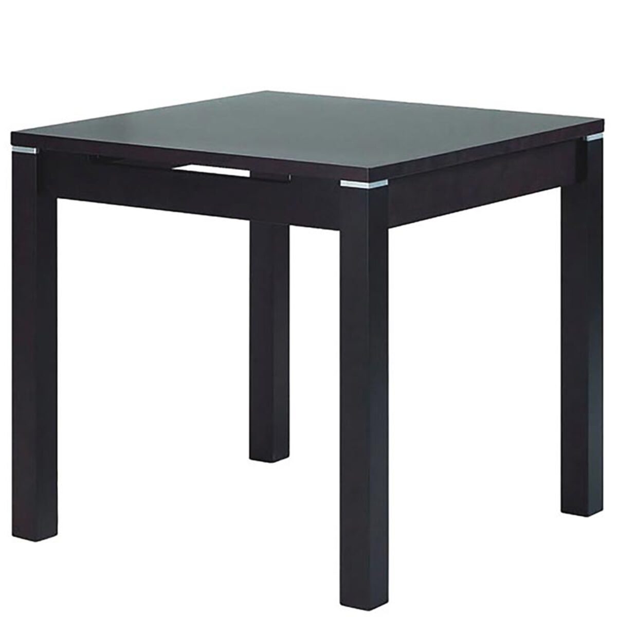 Table carrée lennig 80x80 cm en bois teinté wengé