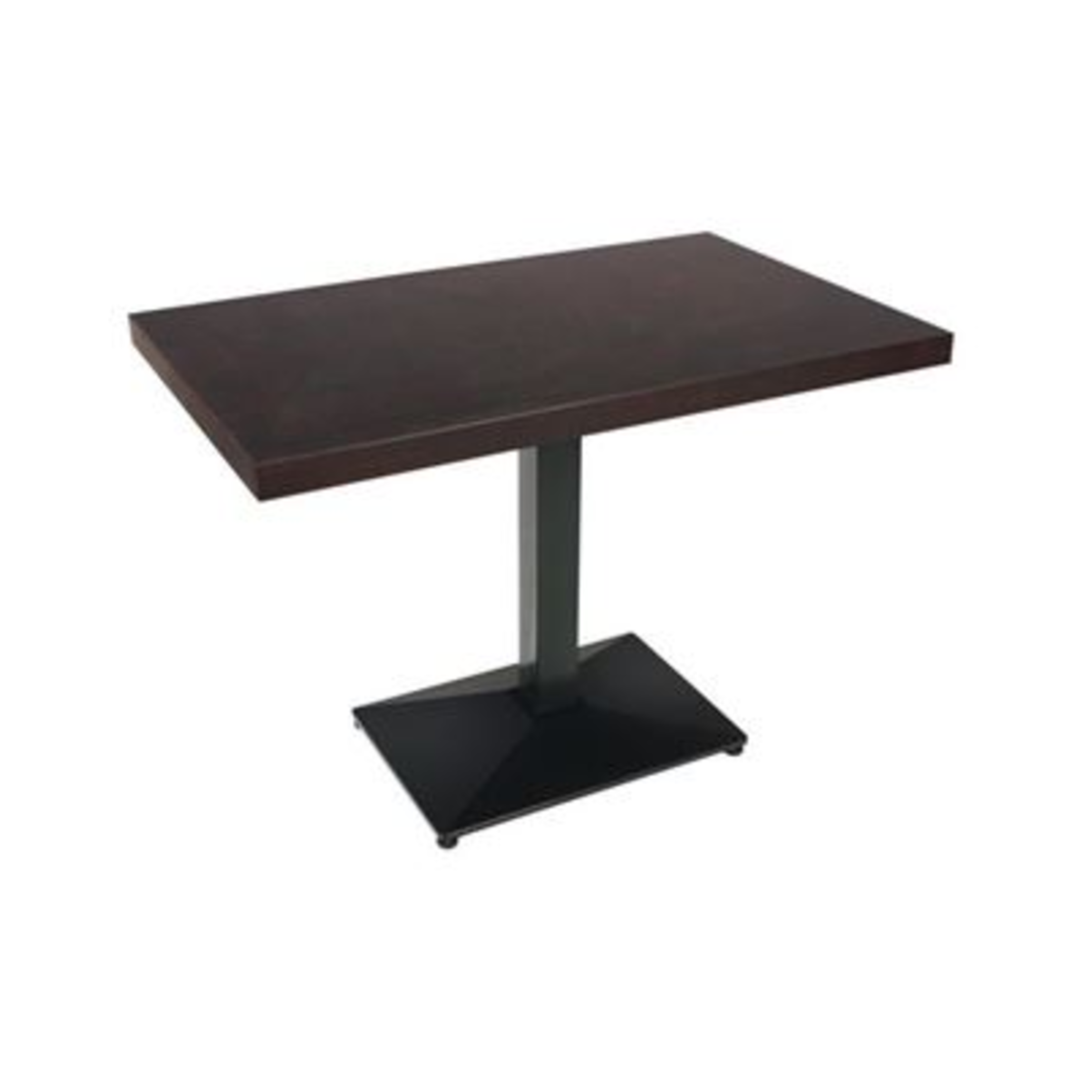 Table de restaurant Durolight wengÃ© et noir 110 x 68 cm