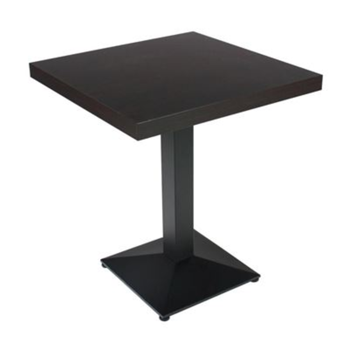 Table de restaurant Durolight wengÃ© et noir 60 x 60 cm