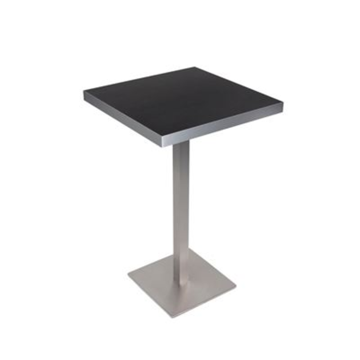 Table de restaurant Mercure wengÃ© et aluminium 60 x 60 cm