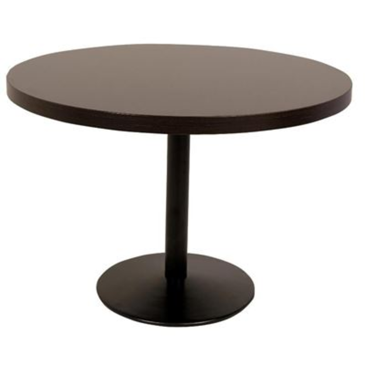 Table de restaurant ronde Durolight wengÃ© et noir 110 cm