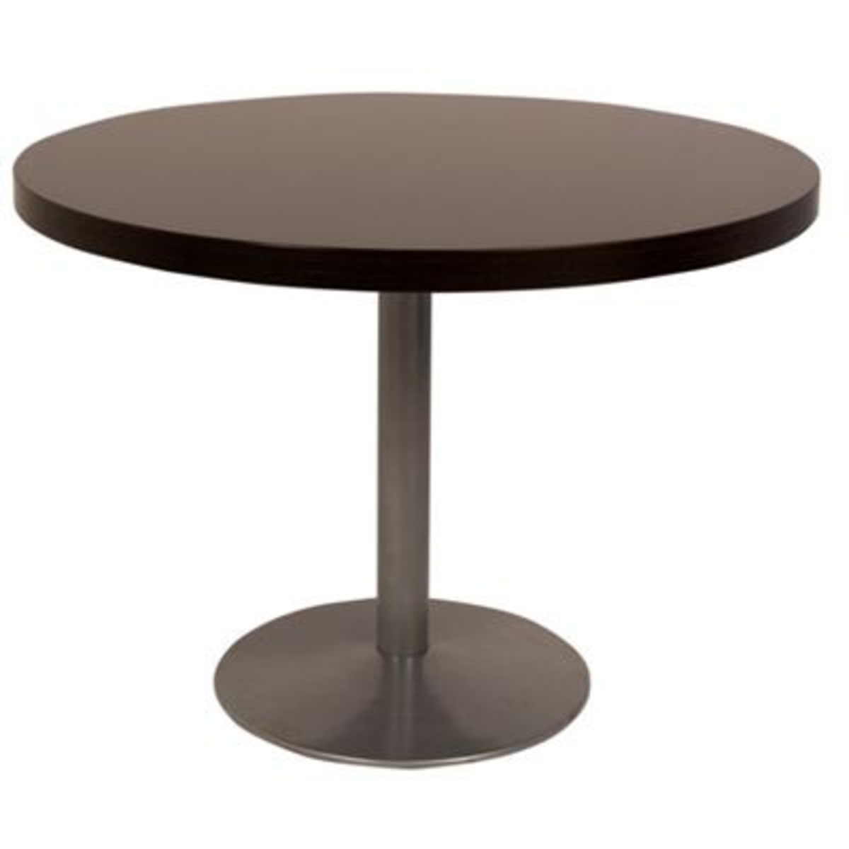 Table de restaurant ronde Durolight wengÃ© et silver 110 cm