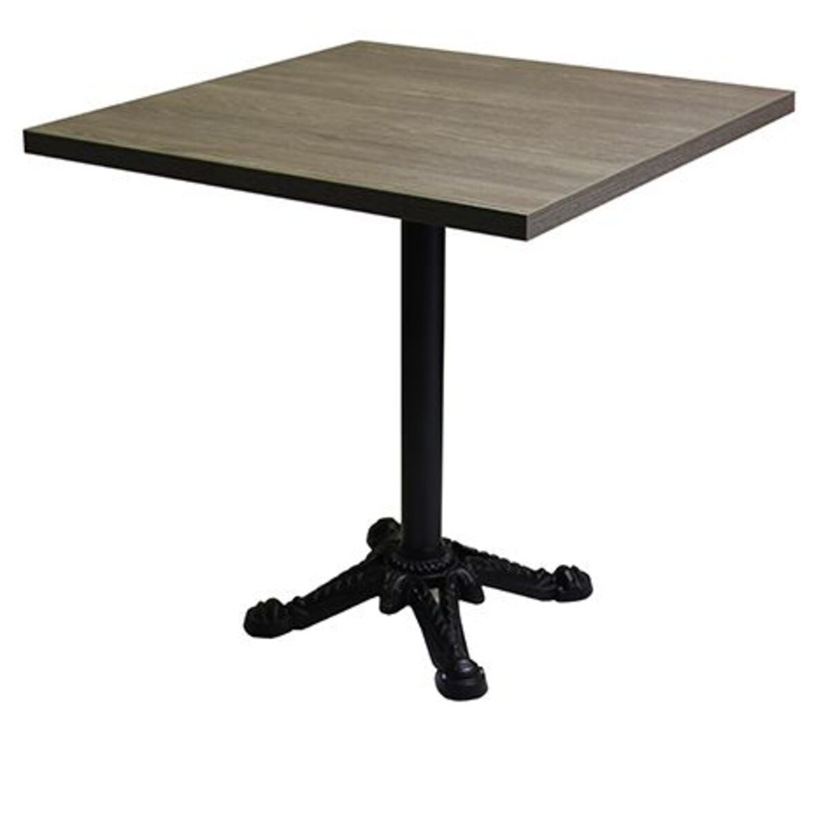 Table int. Basculante fonte 4 branches bistrot & plateau tavola gris 60x60 cm