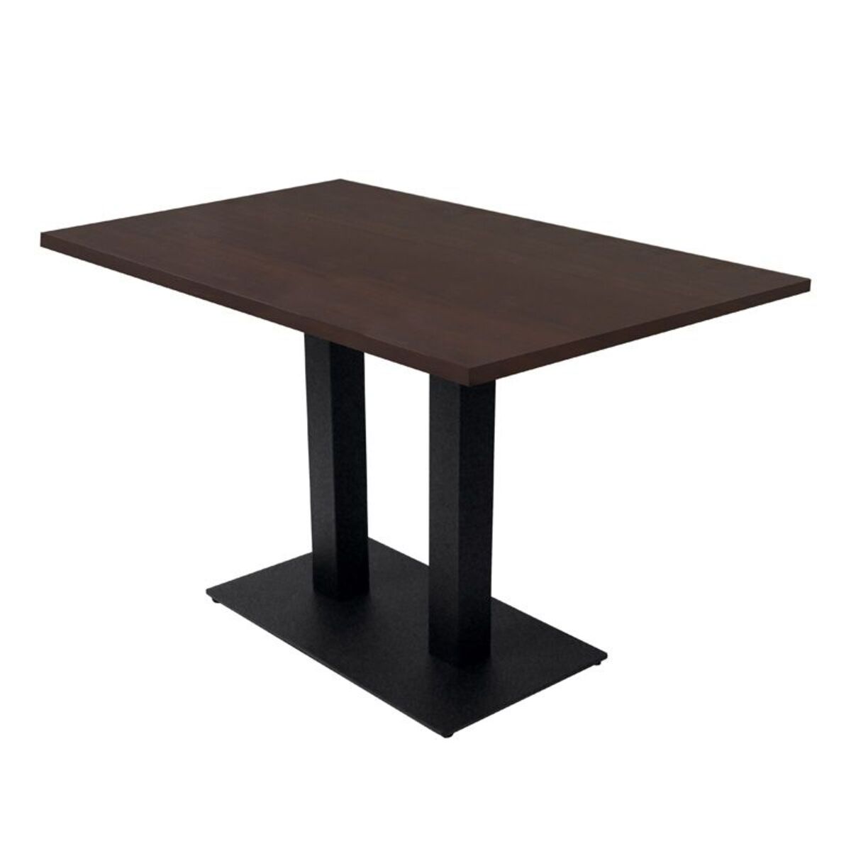 Table intérieure pied double noir & plateau tavola wengé 110 x70 cm