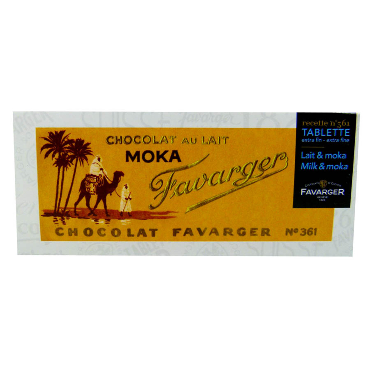 Tablette chocolat au lait et moka FAVARGER 50 g