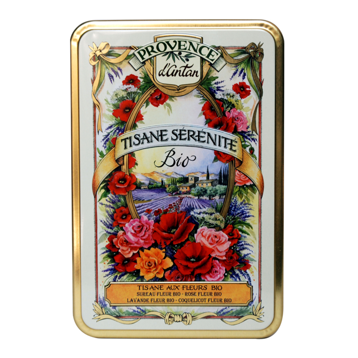 Tisane Sérénité Bio Provence d'Antan - Boîte métal 30 sachets