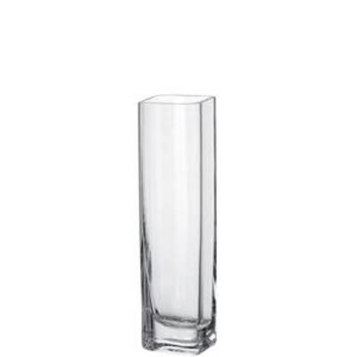 Vase rectangulaire en verre, série Lucca, 7,5 cm x 7,5 cm x 30 cm, verre, Leonardo Proline
